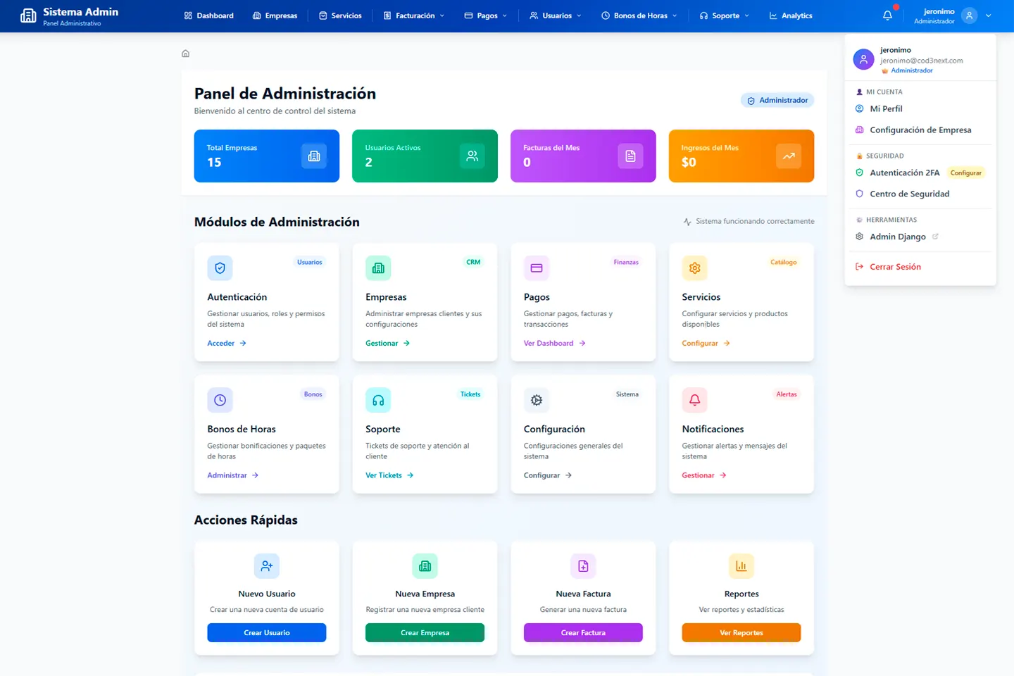 Ejemplo real de Automatizaciones & Workflows desarrollado por COD3NEXT